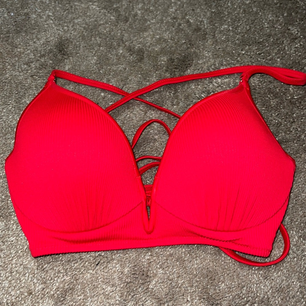 Red swim bikini top